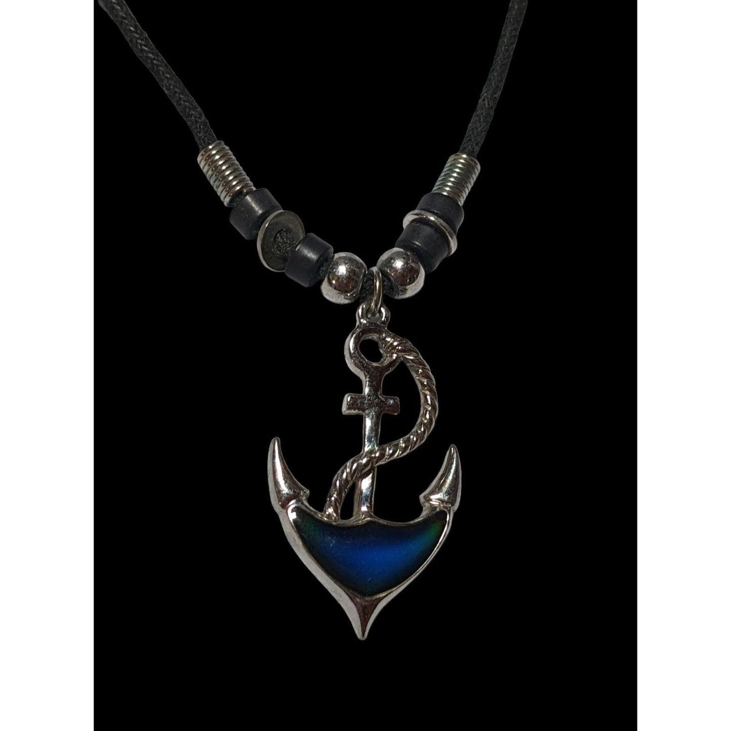 Retro Color Changing Mood Anchor Pendant Necklace