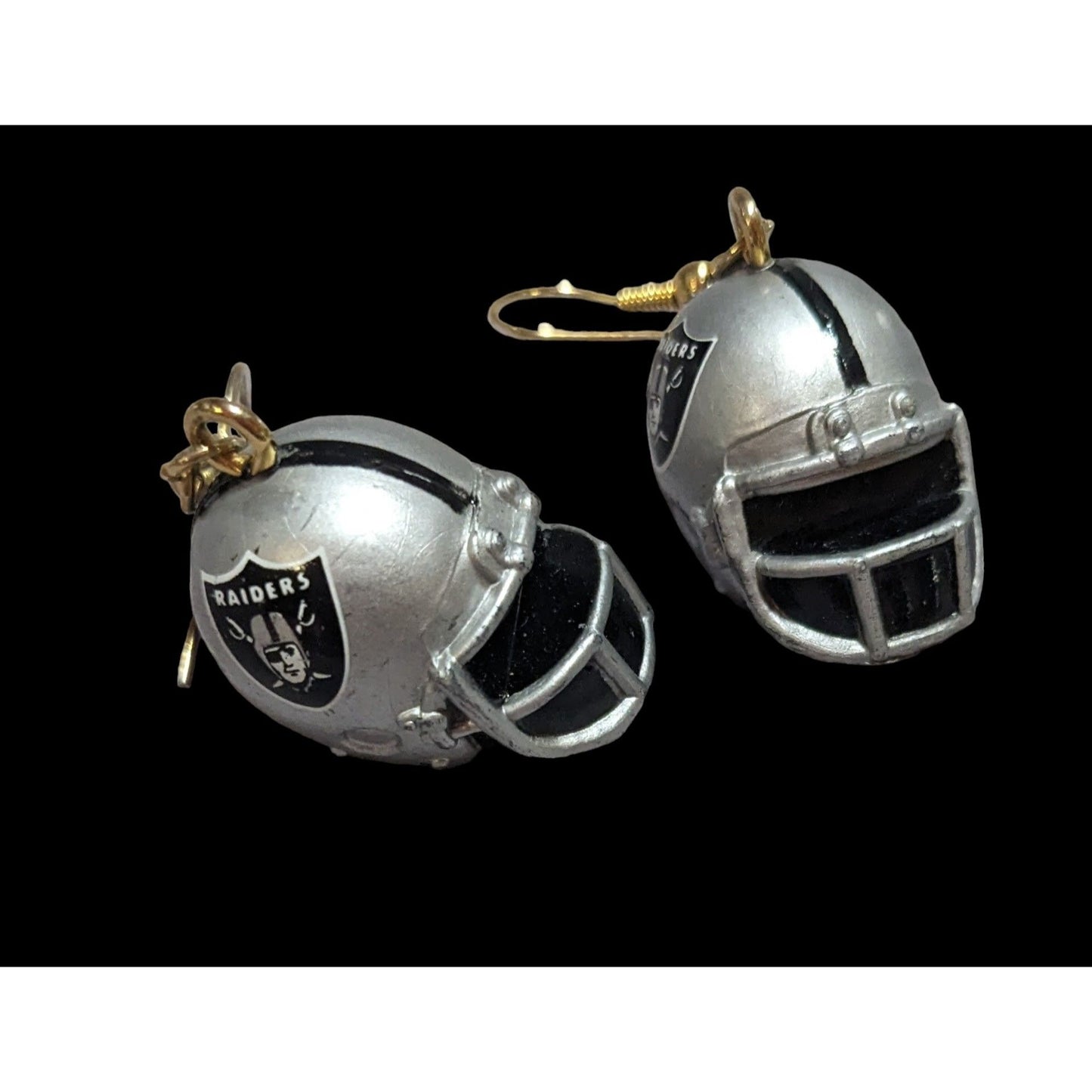 Vintage 80s Russ Touchdown Danglers Raiders Earrings