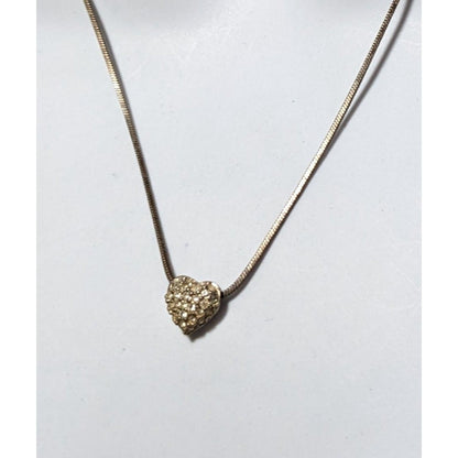 Premier Designs Minimalist Rhinestone Heart Necklace