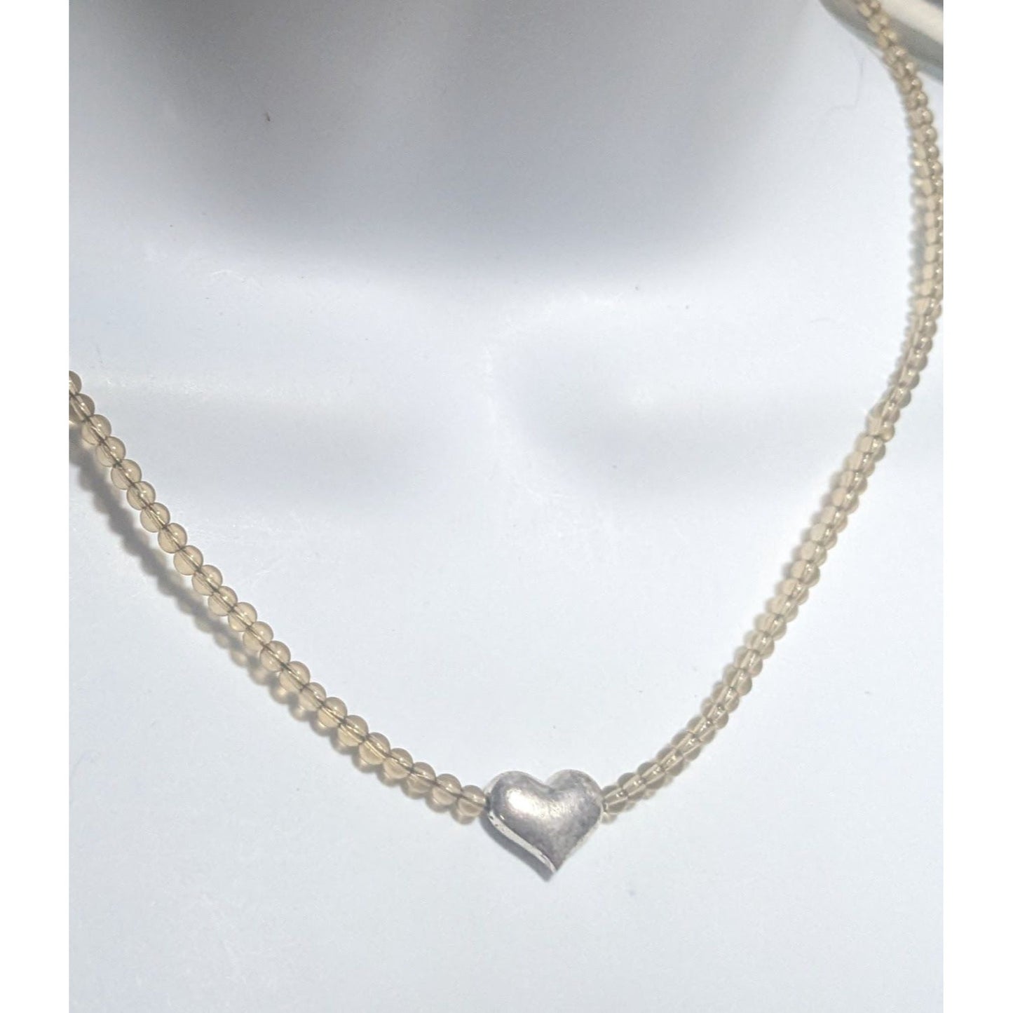 Beaded Heart Serenity Necklace