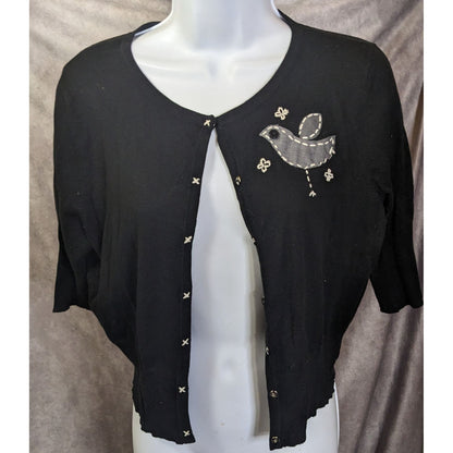 Mossimo Black Bird Stitch Cardigan