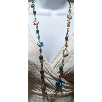 Beachy Bohemian Shell Beaded Necklace