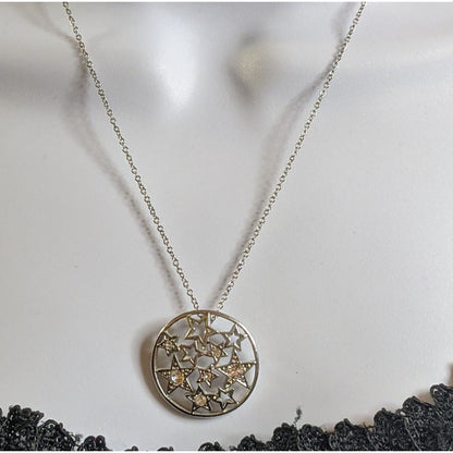 Whimsical Crystal Starburst Pendant Necklace