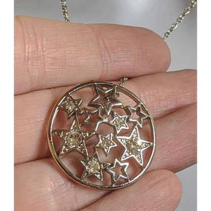 Whimsical Crystal Starburst Pendant Necklace