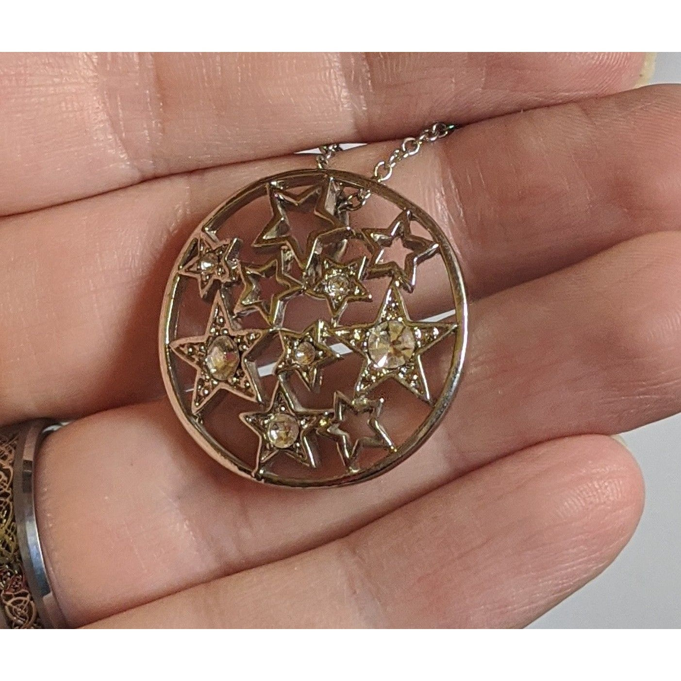Whimsical Crystal Starburst Pendant Necklace