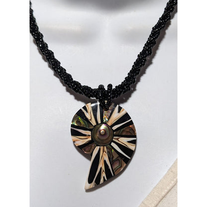 Mother Of Pearl Mosaic Shell Necklace