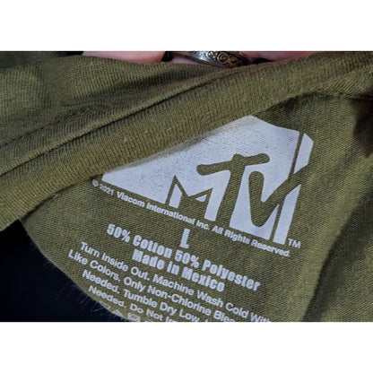 MTV Leopard Print Green Shirt