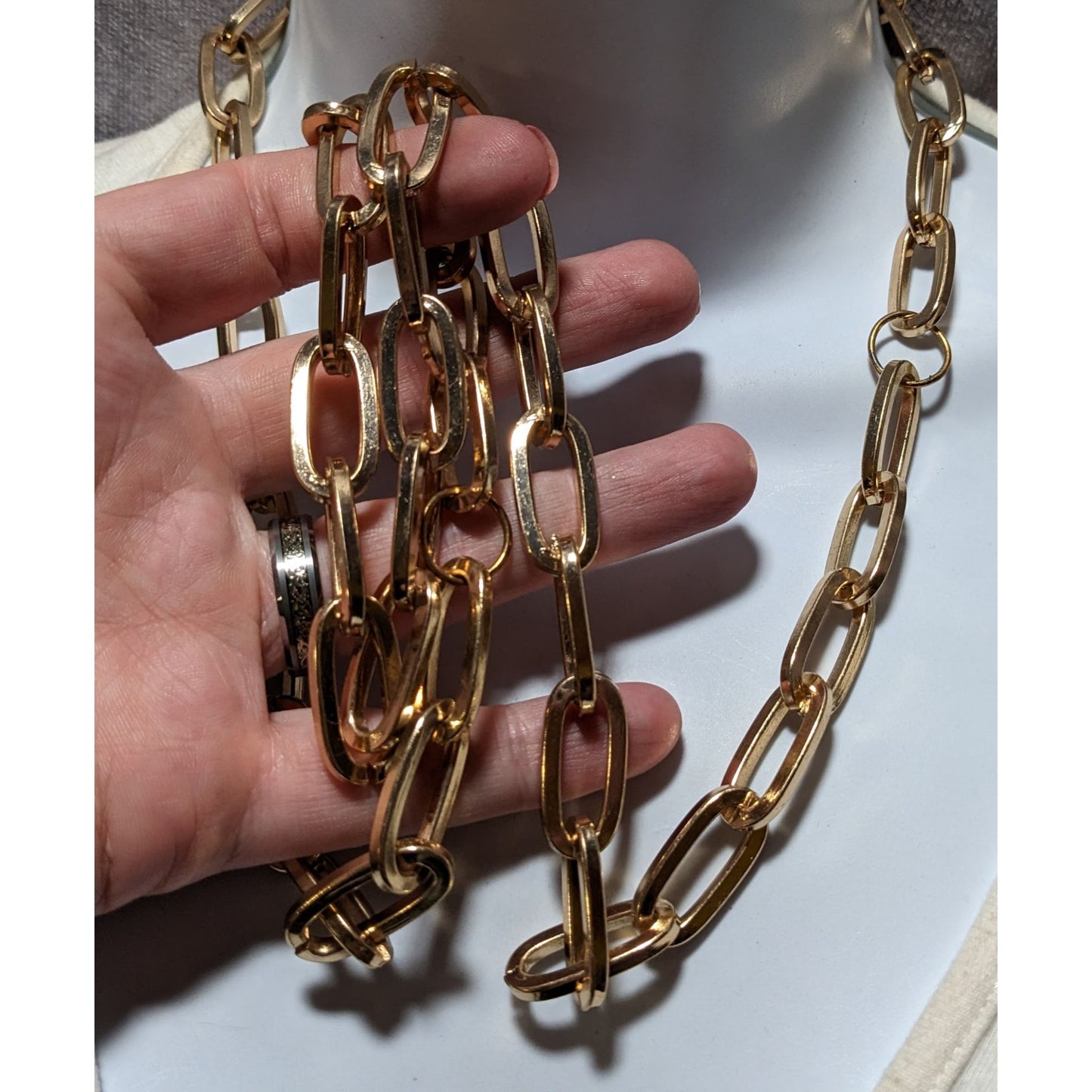 Glam Large Link Heavy Gold Chain Necklace