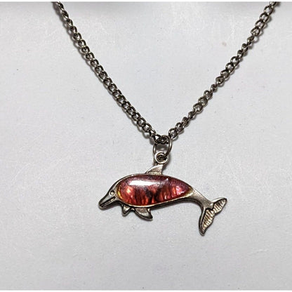 Pink Shell Dolphin Necklace