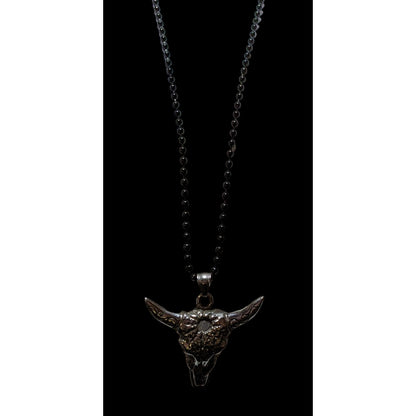 Chisel Stainless Steel Bull Head Necklace