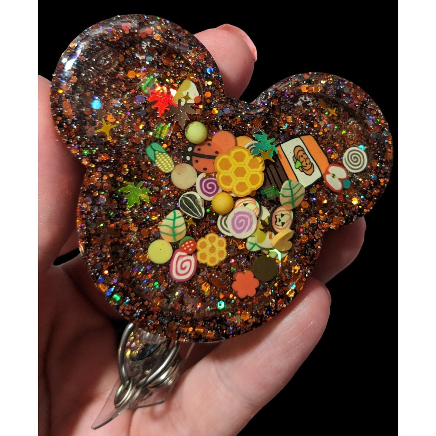 Autumn Glitter Badge Real