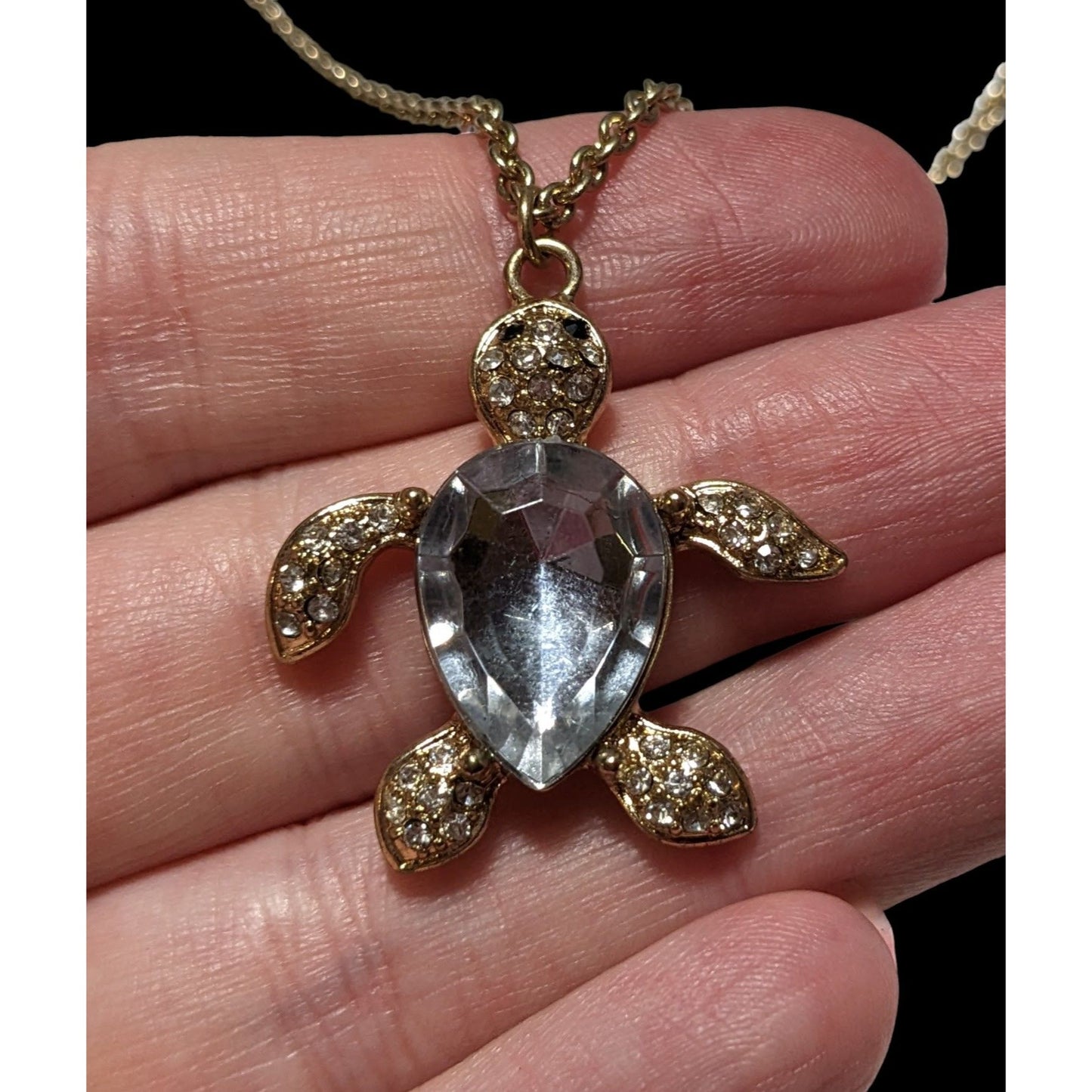 Gemmed Sea Turtle Necklace