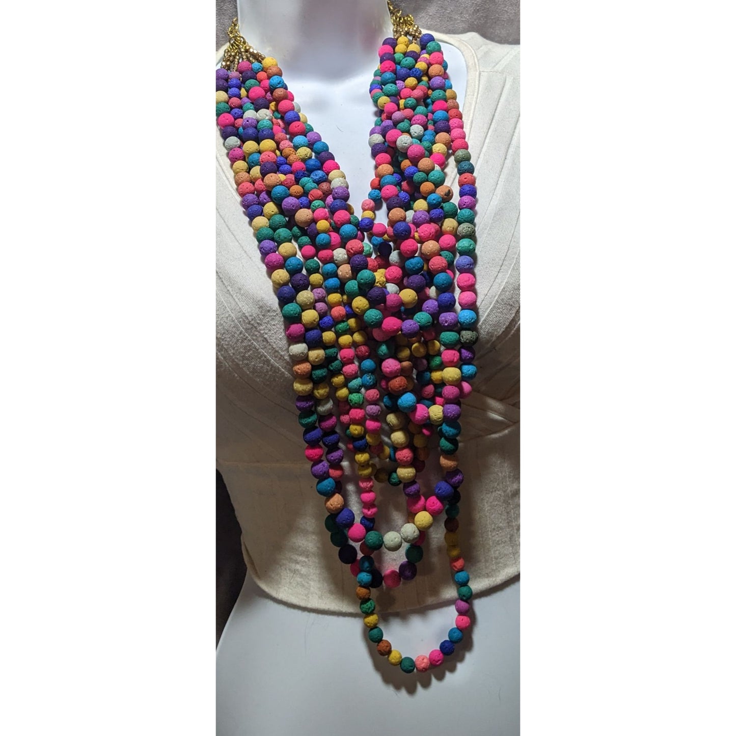 Sassy Jones Makemba Luxe Beaded Bib Necklace