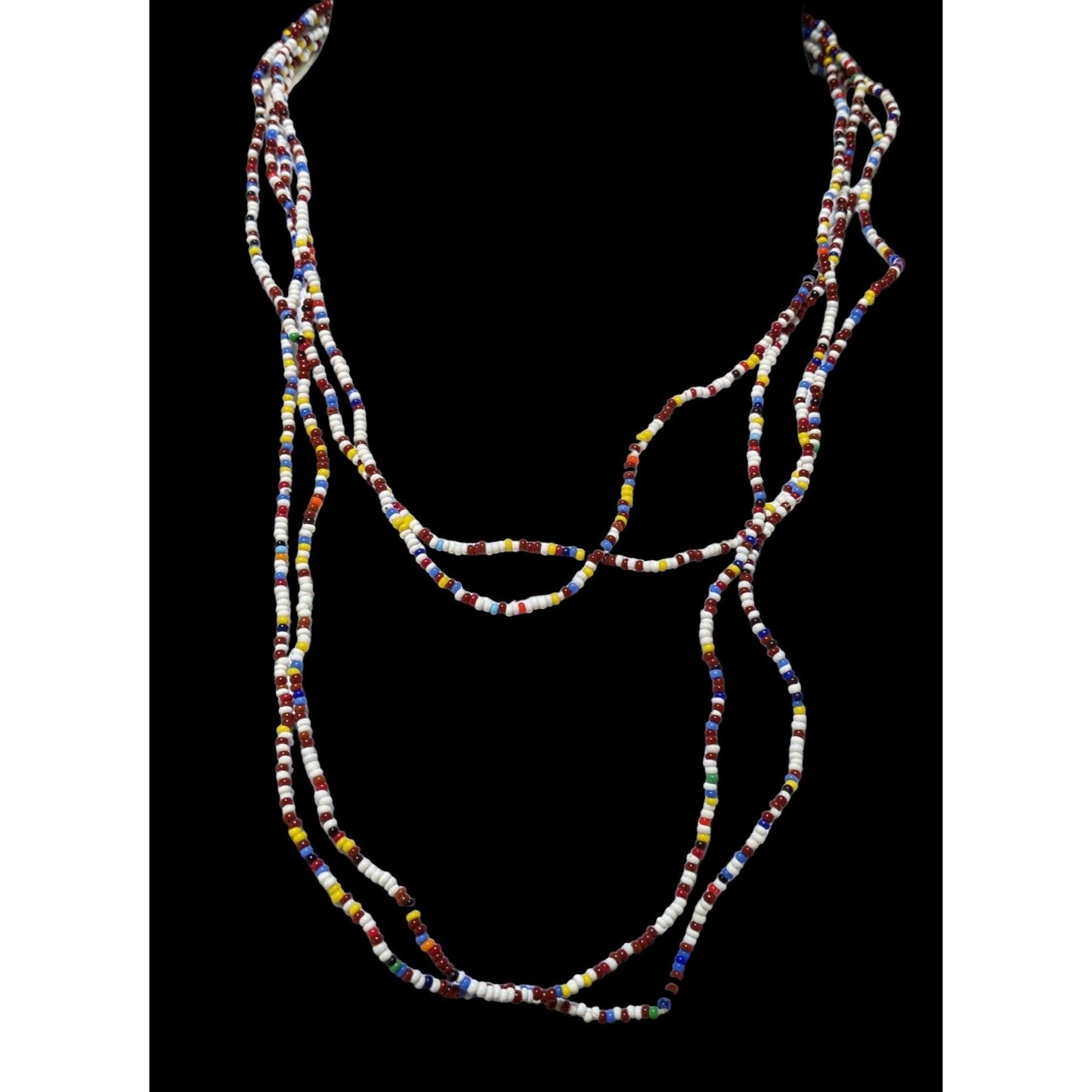 Long Glass Beaded Necklace
