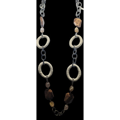 Chico's Earthy Bohemian Statement Necklace