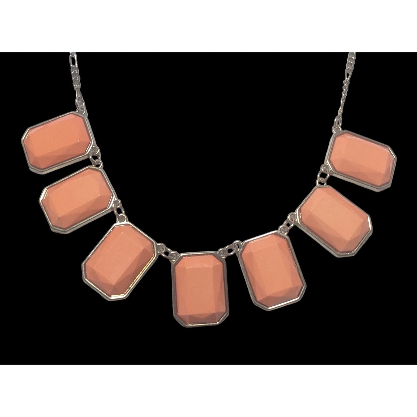 Vintage Style Orange Gemstone Statement Necklace