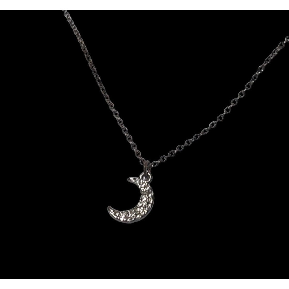 Minimalist Rhinestone Crescent Moon Necklace