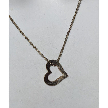 Minimalist Gold Open Heart Pendant Necklace