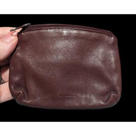 Mundi Maroon Zipper Pouch