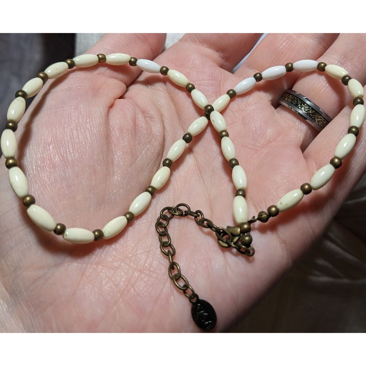 Vintage Minimalist Beaded Necklace