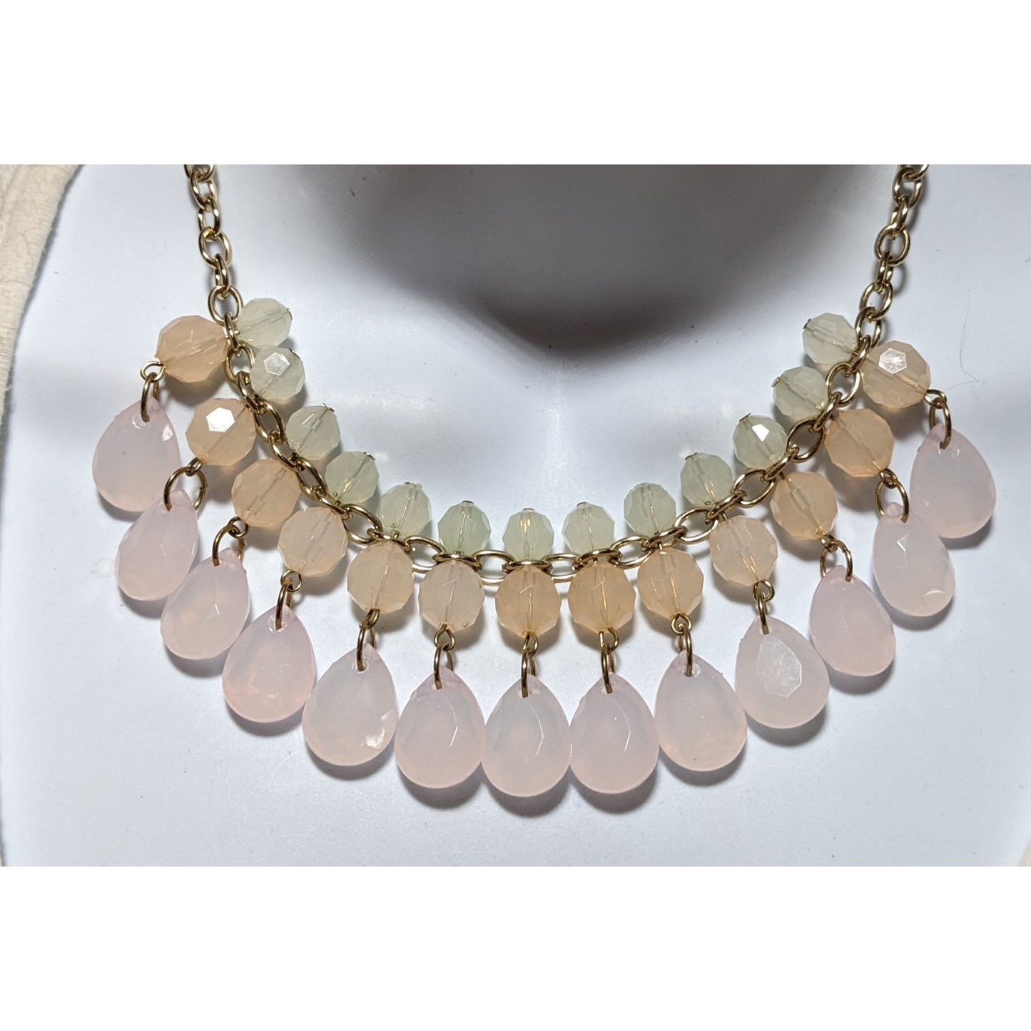 Pastel Gem Bib Necklace