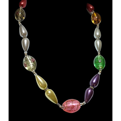 Metallic Glass Rainbow Rainbow Necklace