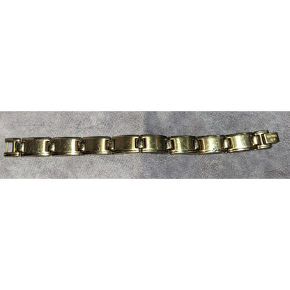 Retro PGA Golf Tour Power 24K Gold Plated Link Bracelet Sport Luxe Jewelry