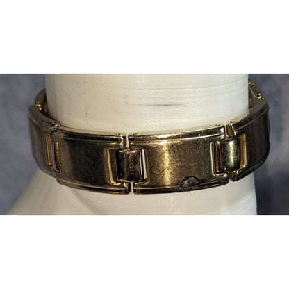 Retro PGA Golf Tour Power 24K Gold Plated Link Bracelet Sport Luxe Jewelry