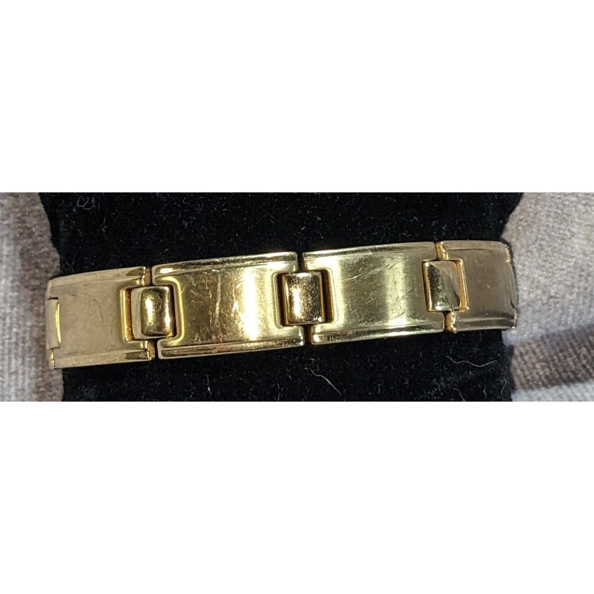 Retro PGA Golf Tour Power 24K Gold Plated Link Bracelet Sport Luxe Jewelry