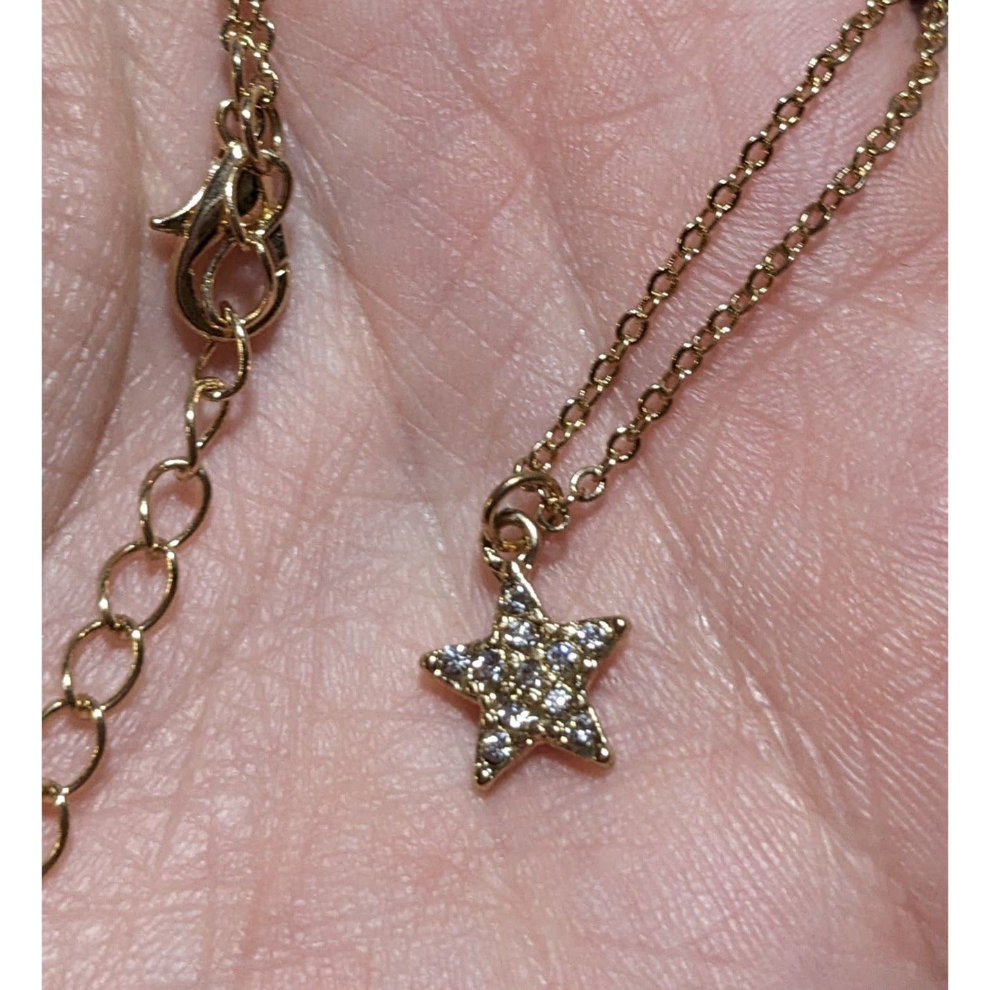 Minimalist Gold Rhinestone Star Necklace