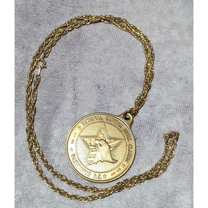 Vintage 1998 National Capital Drill Classic Medallion Necklace