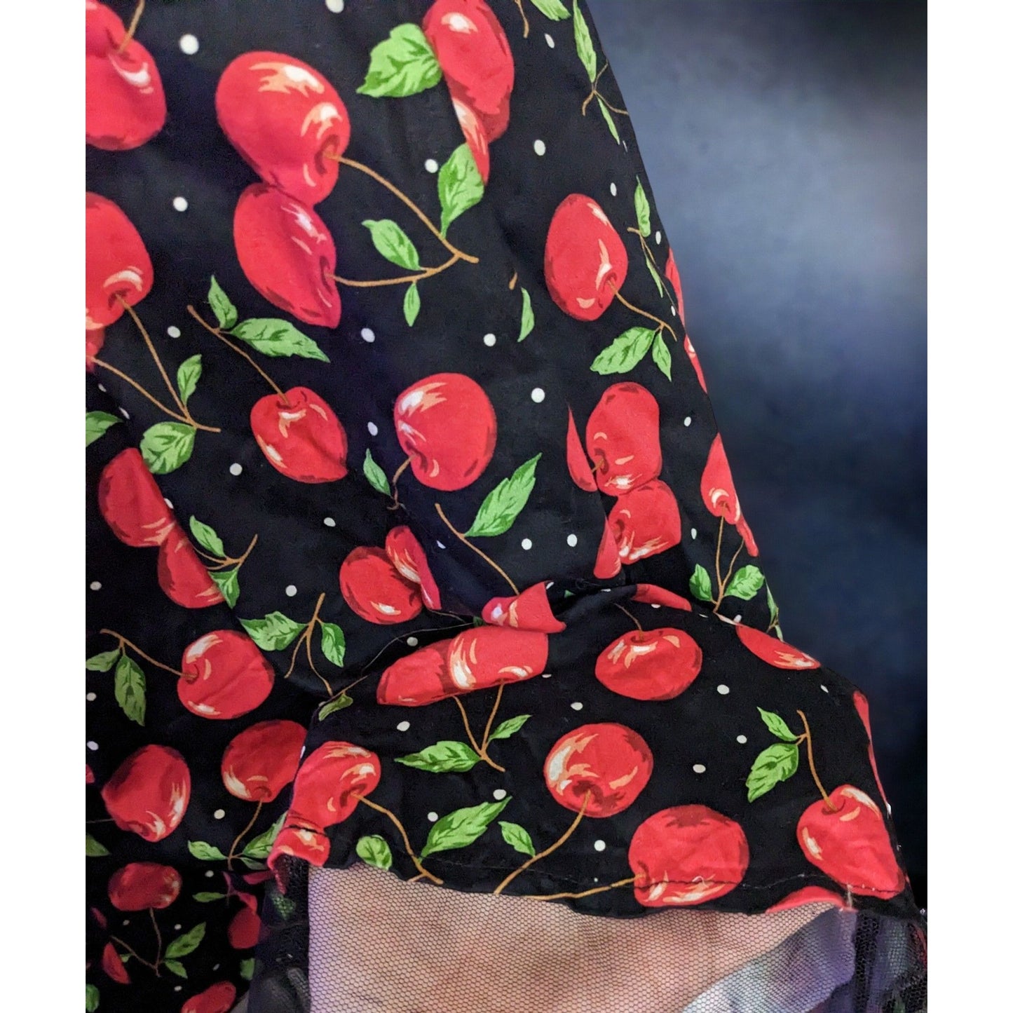 Jolie Moi Cherry Pinup Rockabilly Halter Dress