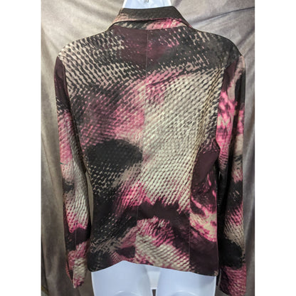 Erin London Pink And Black Snake Print Jacket