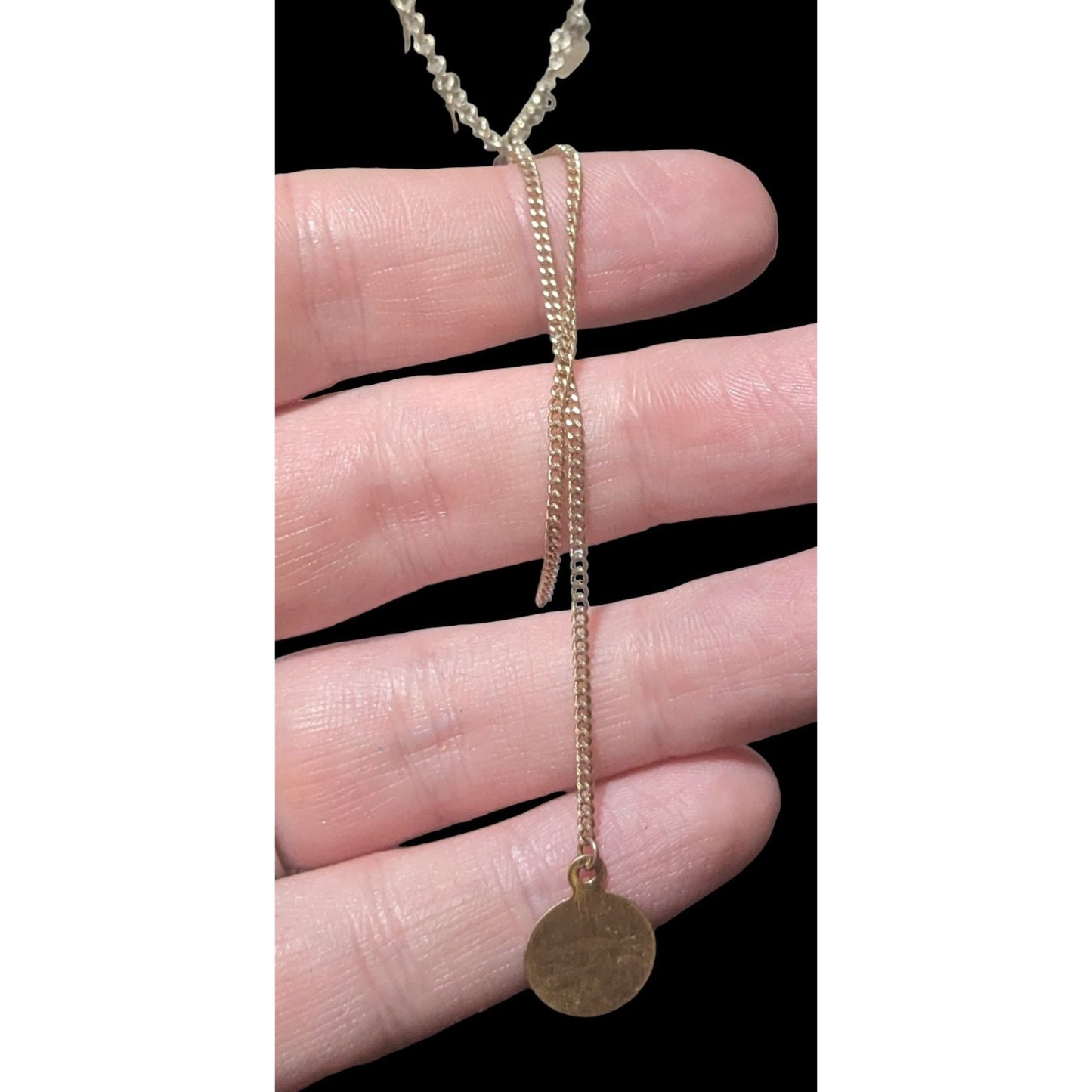 Anthropologie Gold Multilayer Charm Necklace