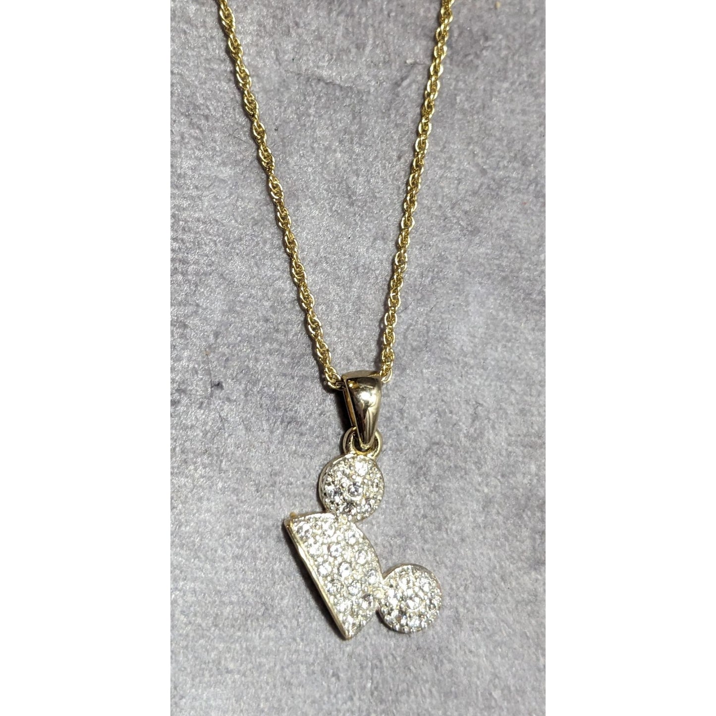 Disney Crystal Mickey Pave Pendant Necklace