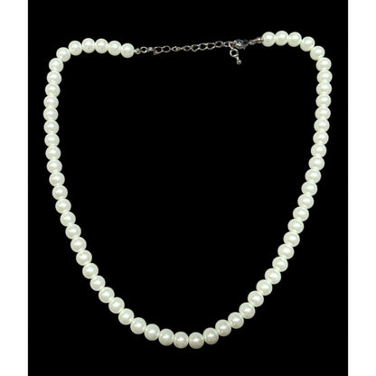 Classic Elegant Faux Pearl Beaded Necklace