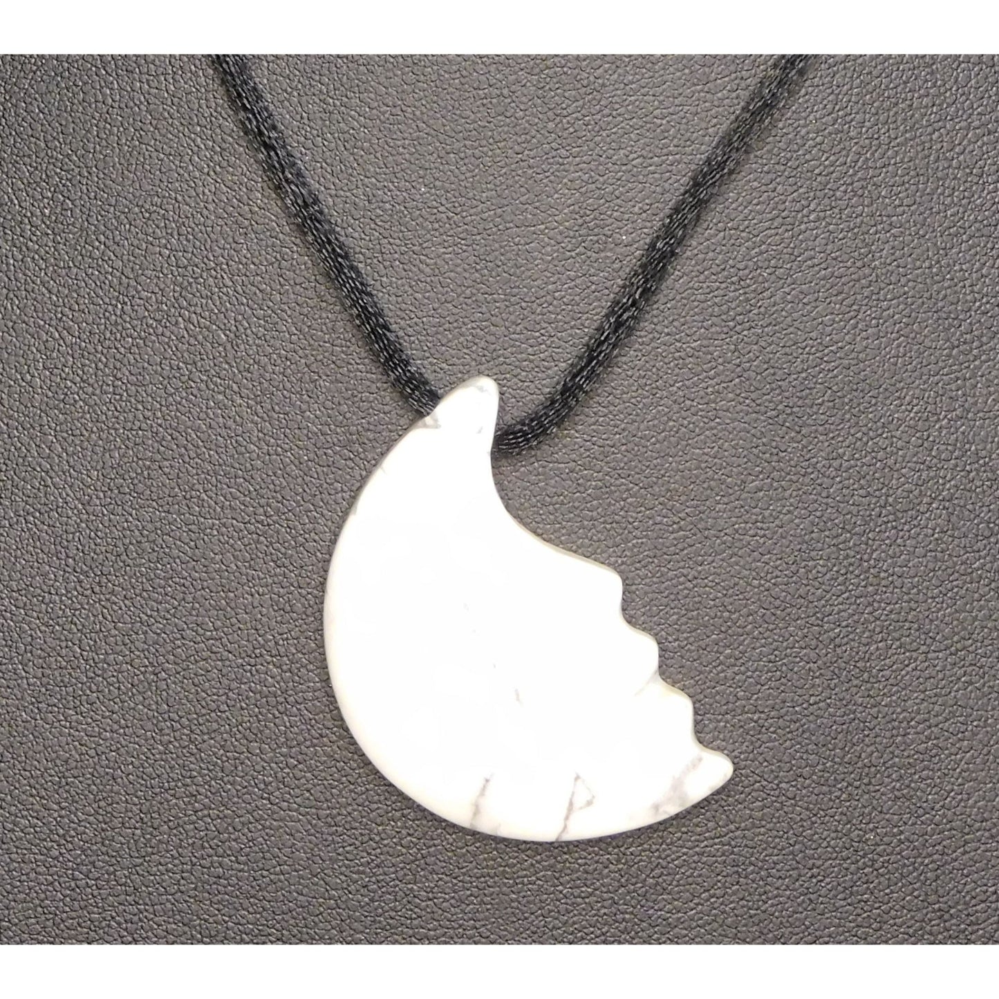 Whimsygoth Witchy Howlite Moon Necklace