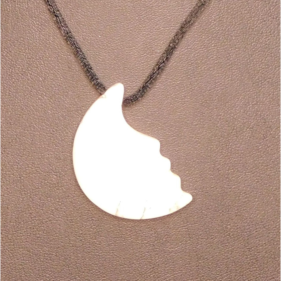 Whimsygoth Witchy Howlite Moon Necklace