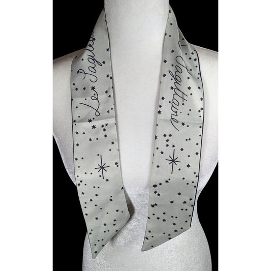 Sagittarius Zodiac Constellation Black And White Reversible Scarf