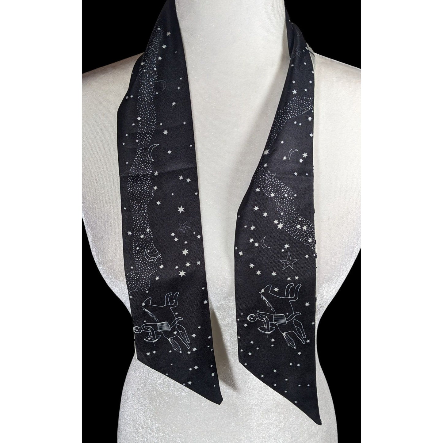 Sagittarius Zodiac Constellation Black And White Reversible Scarf