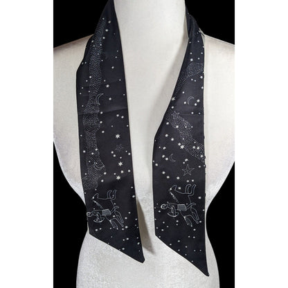 Sagittarius Zodiac Constellation Black And White Reversible Scarf