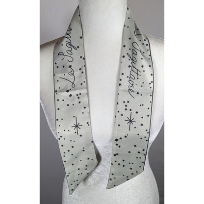 Sagittarius Zodiac Constellation Black And White Reversible Scarf
