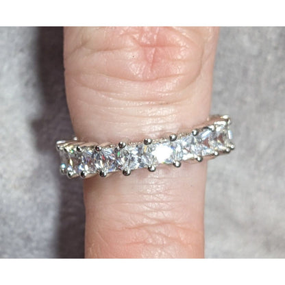 Glamorous Bridal Cubic Zirconia Eternity Band