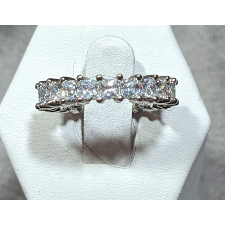 Glamorous Bridal Cubic Zirconia Eternity Band