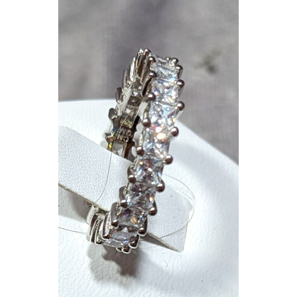Glamorous Bridal Cubic Zirconia Eternity Band