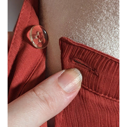 Abercrombie & Fitch Preppy Boho Burgundy Ruffled Wrap Skirt