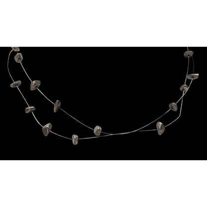 Express Y2K Floating Metal Chip Layered Necklace
