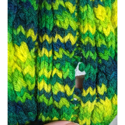 Handmade Cybergoth Dragon Blue Yellow And Neon Green Scarf