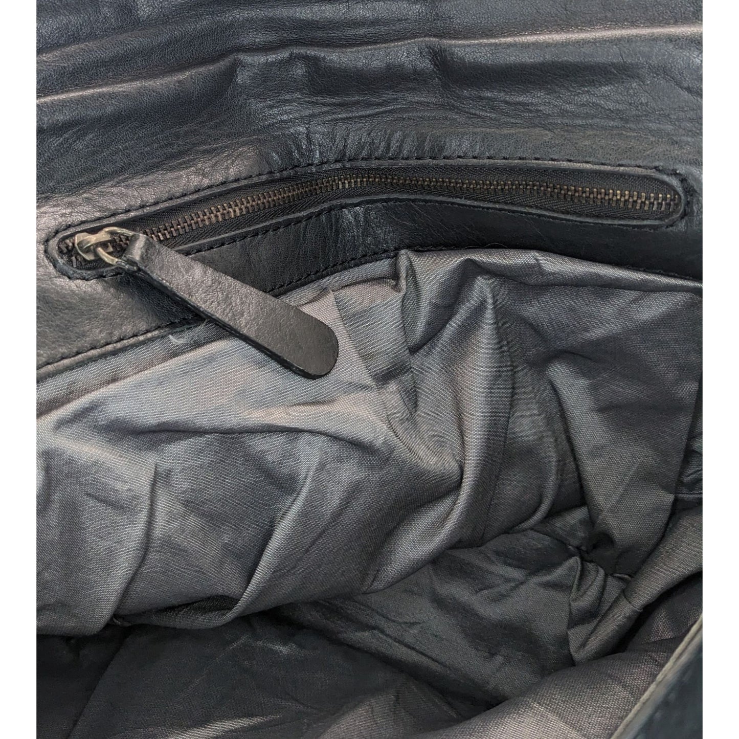 Zara Black Faux Leather Shoulder Bag With Mirrored Accents & Chain Strap