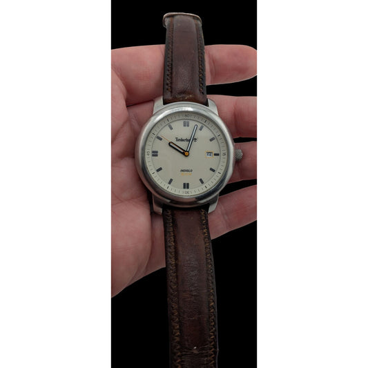 Timberland Mens Indiglo Analog Watch With Brown Leather Band